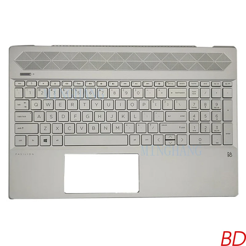 M   For HP 15-CS 15-CW TPN-Q208 Palmrest With Keyboard C Shell Cover L24752-001