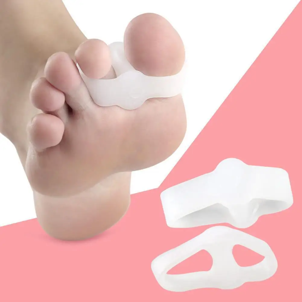 1Pair Toe Orthosis Clip Pads Pain Relief Finger Bunion Orthotics Protector Soft Overlapping Toe Straightener Foot Care Tools