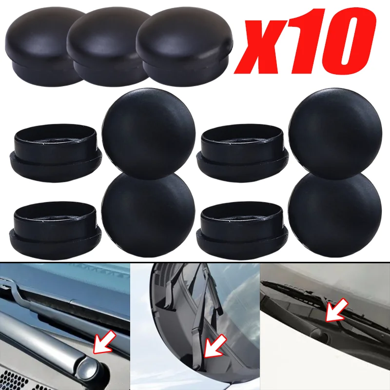 Car Front Windscreen Wiper Arm Nut Cap Wiper Cap Wiper Arm Nut Cap Bolt Cap for VW Passat B5 B6 B7 Golf MK4 MK5 MK6 MK7