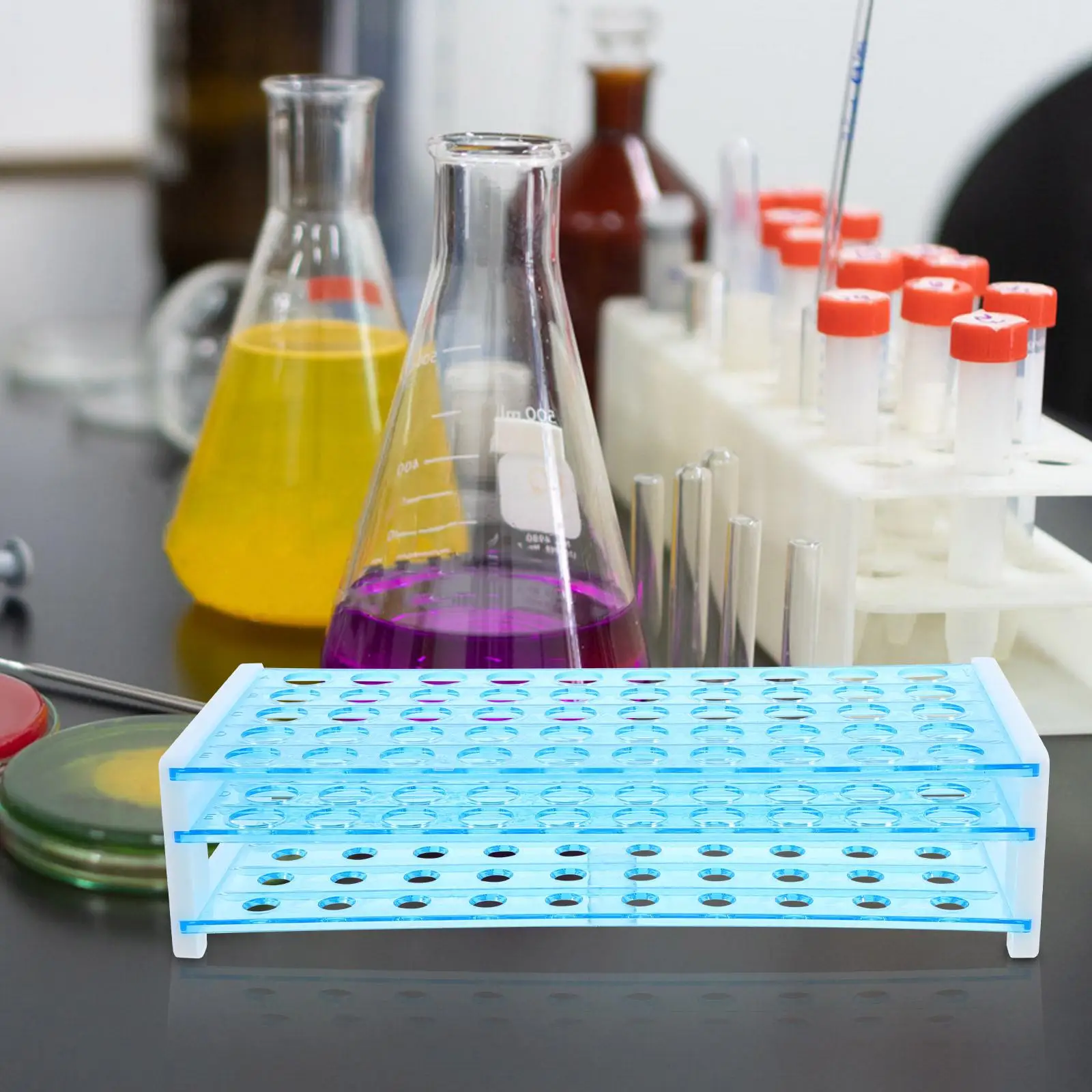 Reagenzglasständer Reagenzglashalter Testständer Schule Laborbedarf