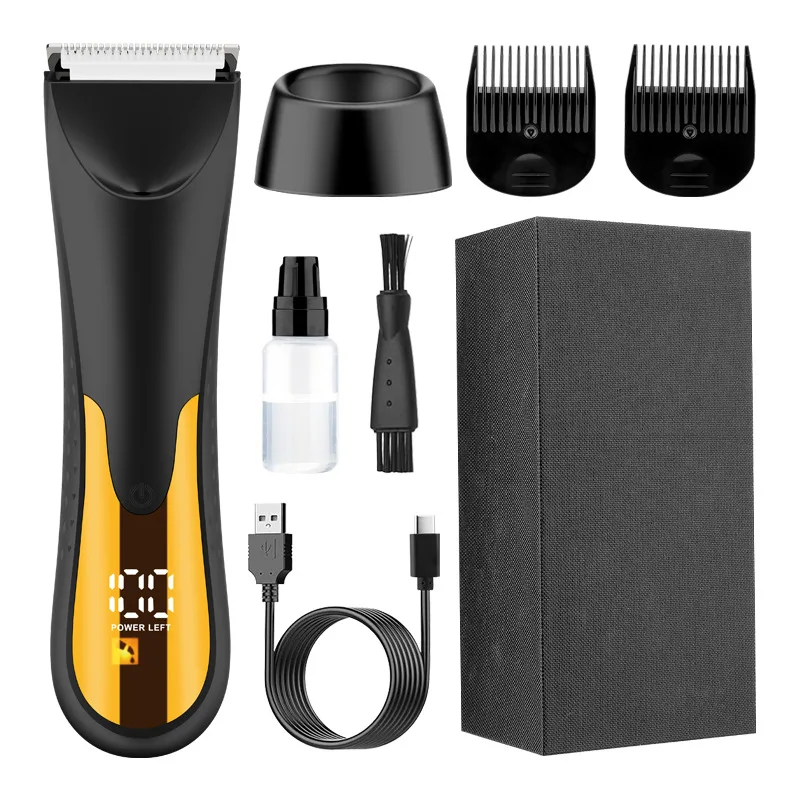 

2023 Electric Body Groomer Pubic Hair Trimmer for Men Balls Shaver Clipper Male Sensitive Private Parts Razor Sex Place Face Cut