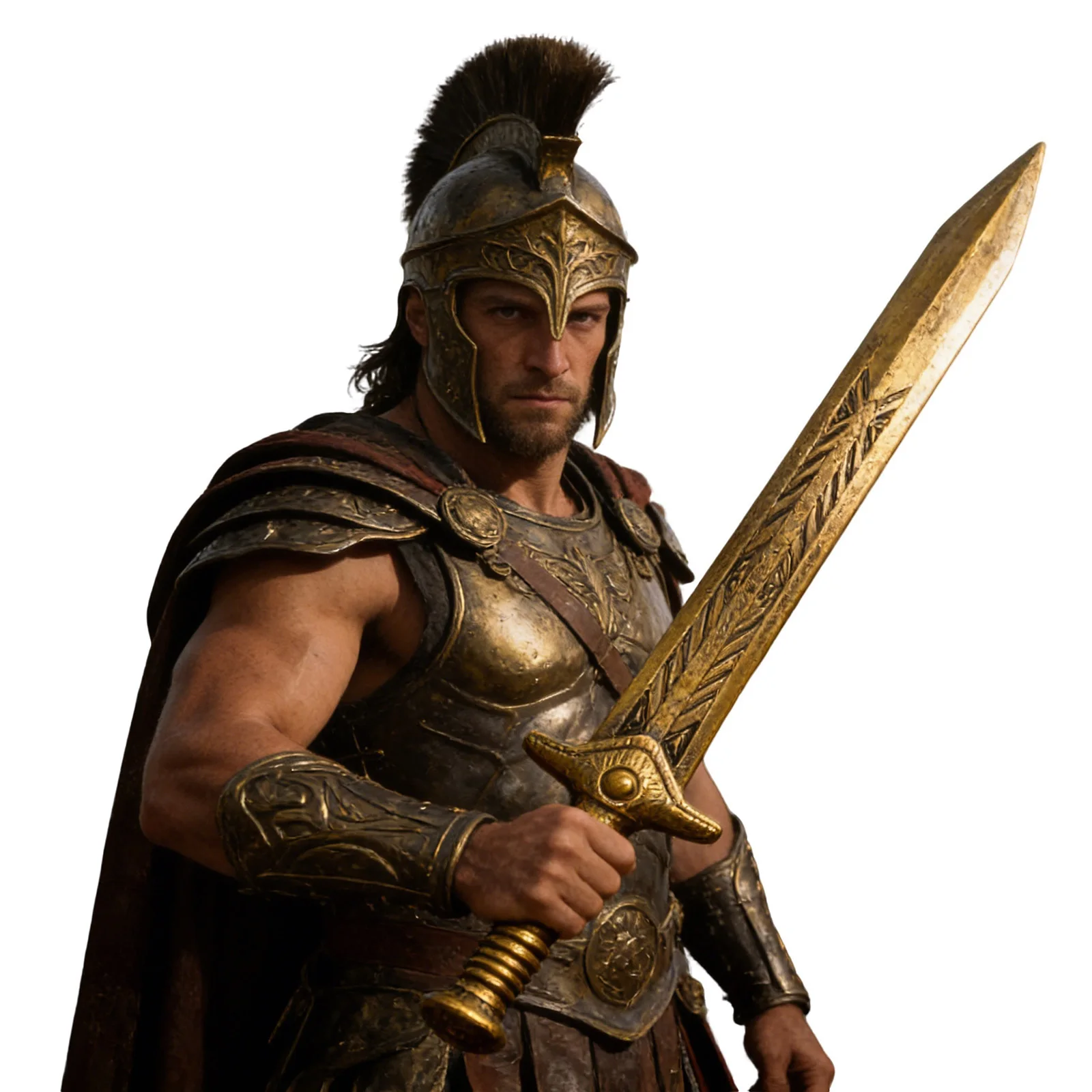 Warriors Realistic Halloween Wooden-grain Shield And Wide-sword Prop for Halloween Cosplay Party And Stage Performance 3