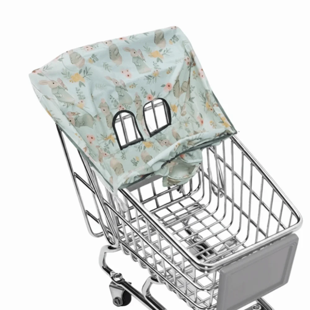 

Polyester Baby Shopping Cart Seat Cover Waterproof Cartoon Printed Dining Chair Cover Dust-proof Lightweight Seat Cover Baby