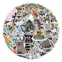 10/30/50PCS Procyon Lotor Raccoon Cartoon Animal Sticker DIY Phone Laptop Luggage Skateboard Graffiti Decals Fun for Kid Toy