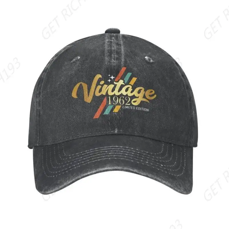 

Classic Unisex Cotton Vintage 1962 Birthday Limited Edition Baseball Cap Adult Adjustable Dad Hat Women Men Sports