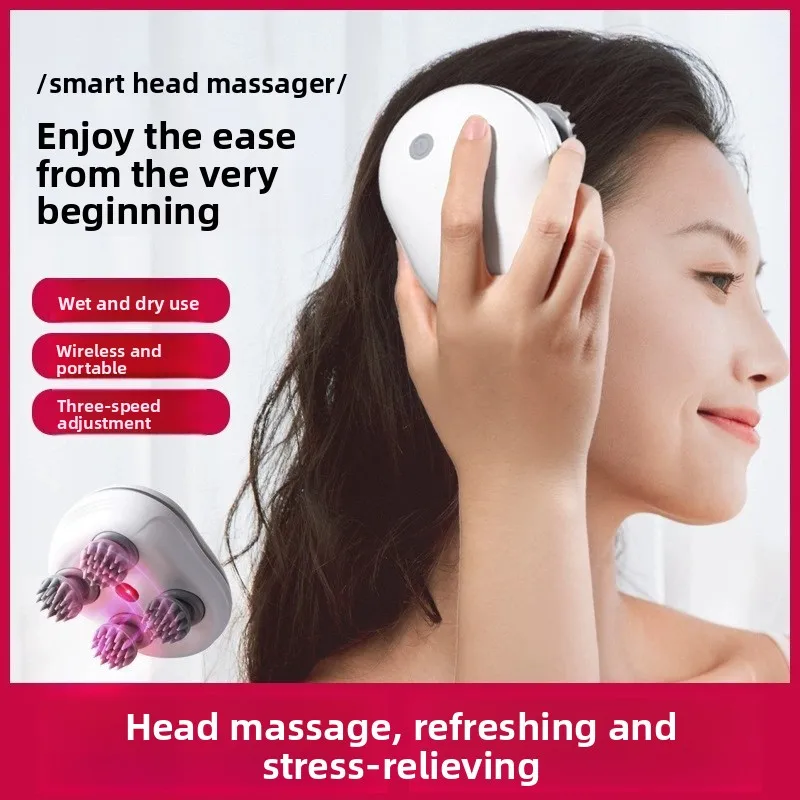 

Многофункциональный массажер для головы и шеи «Драконий коготь» с 4 массажными головками, инфракрасным массажем кожи головы для расслабления и питания волос