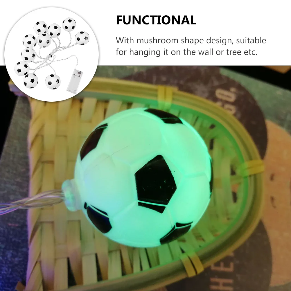 Guirlande lumineuse LED décorative pour Football, décoration de fête de vacances, lampe de nuit, ornement en plastique