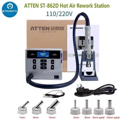 ATTEN ST-862D 1000W Hot Air Gun 110V / 220V Digital Display BGA Rework Station Automatic Sleep Repair Desoldering Station