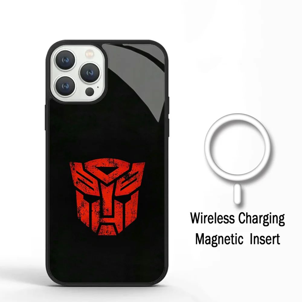 Чехол T-трансформер Optimus Prime для телефона IPhone 11 12 13 14 15 Plus Pro Max, зеркальный чехол для беспроводной зарядки Magsafe