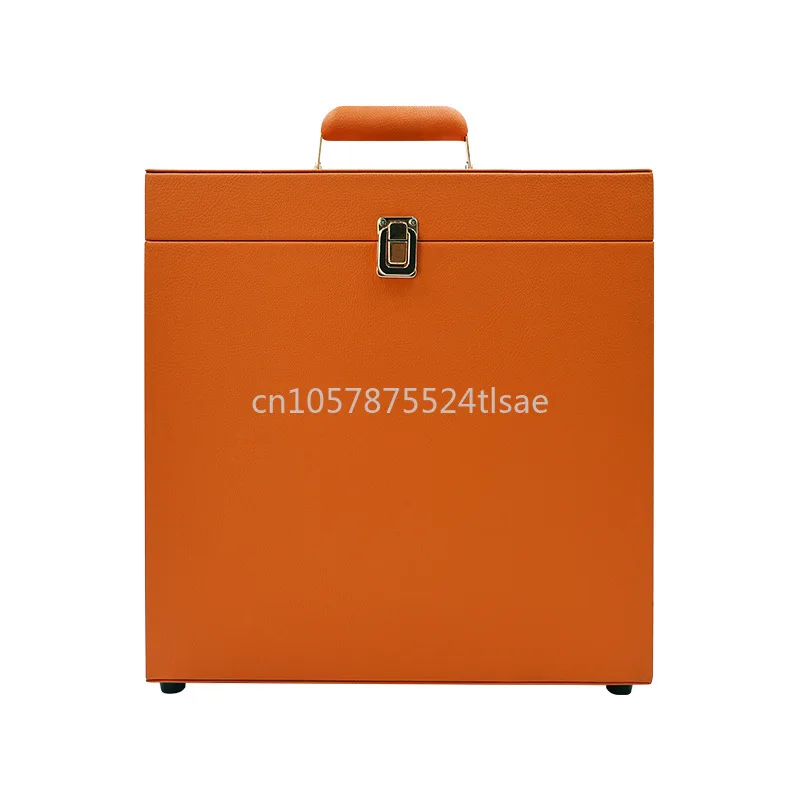 Vinyl Record Case 7 Inch 10 Inch 12 Inch Phonograph Disc CDLP Classification Portable Leather Case Collection Box