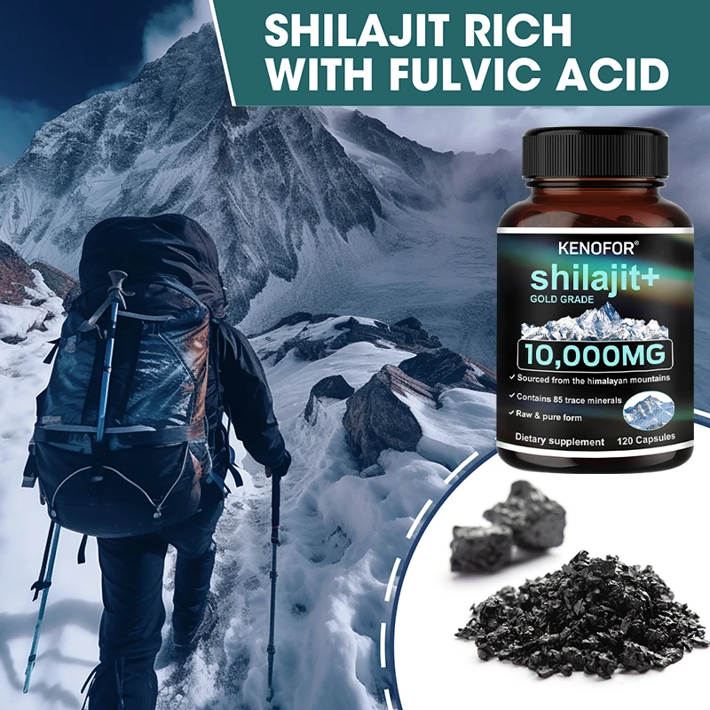 Shilajit Capsules - Increases Energy and Vitality, Supports Memory and Brain Function, , Promote Digestive Health, Non-GMO