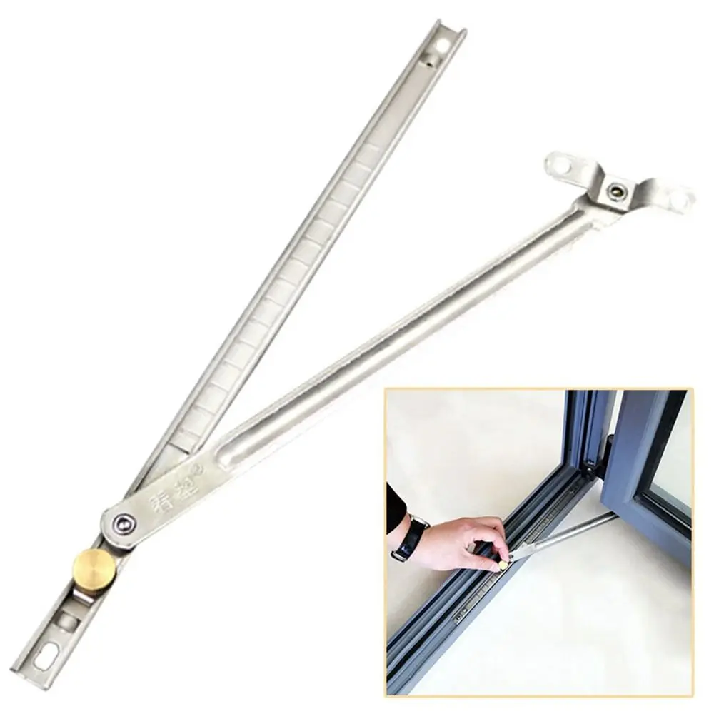 New Stainless Steel Window Support Angle Controller Windproof Window Limiter Brace Stopper Hardware Children Safety Lock Window