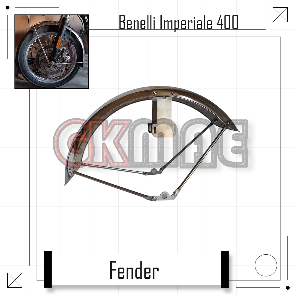 

For Benelli BJ Imperiale 400 Motorcycle Modified Front And Rear Mudguards Stainless Steel Extended Mudguard Fit BJ400-8
