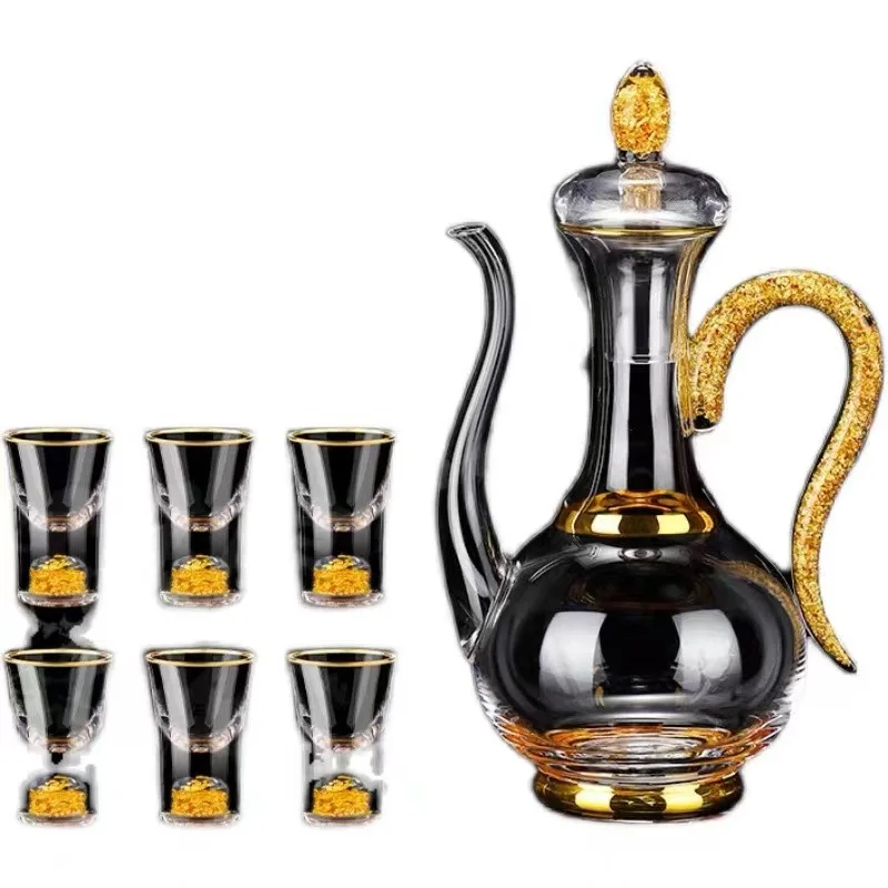 

Chinese palace Baijiu cup, gold foil wine tasting cup, luxury 24K gold foil hand cup, wine dispenser, gift from elders