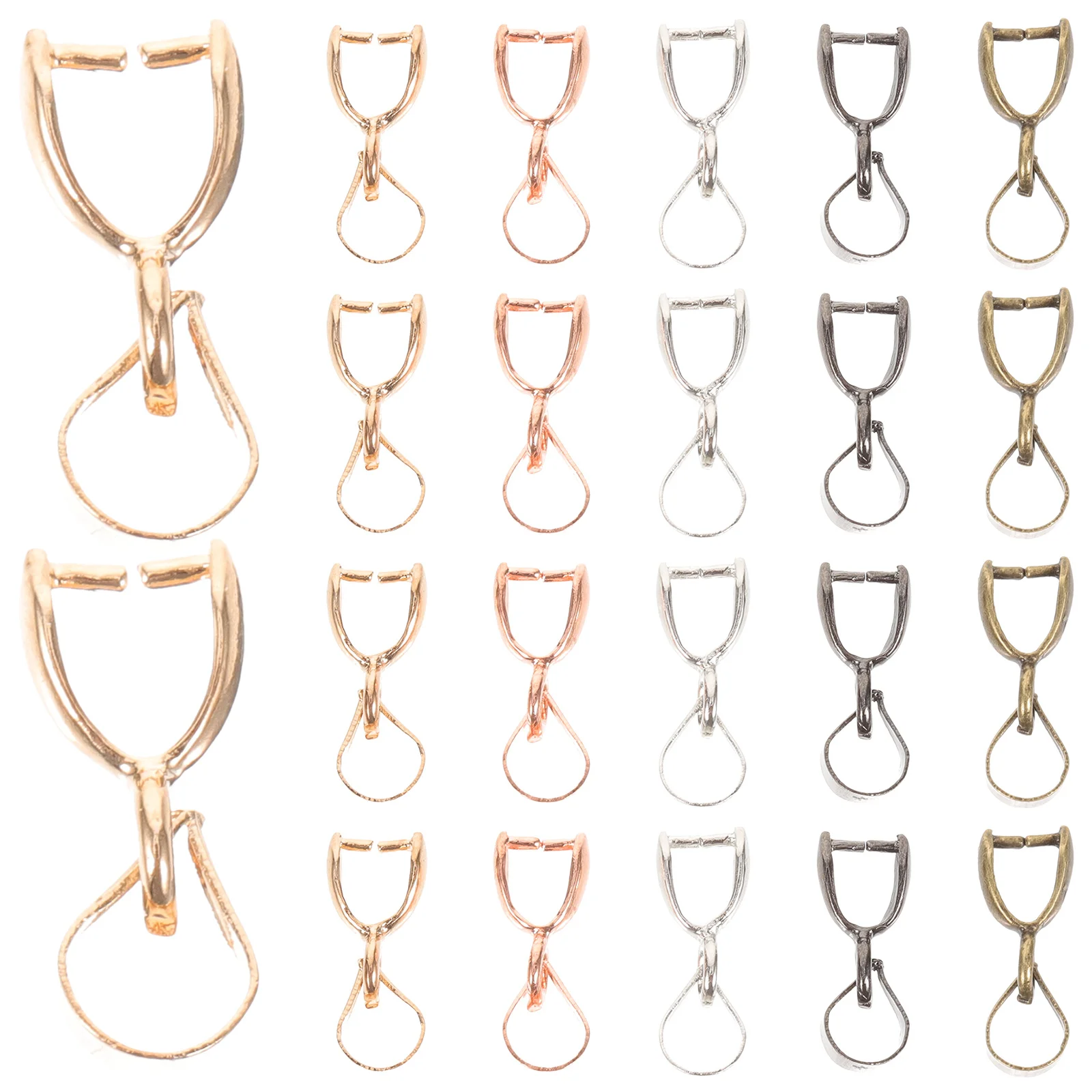 50 قطعة المشبك المعدني السلس لصنع المجوهرات عقد دي اي واي موصل سبيكة قرصة كليب المشابك النتائج مجوهرات الكفالات