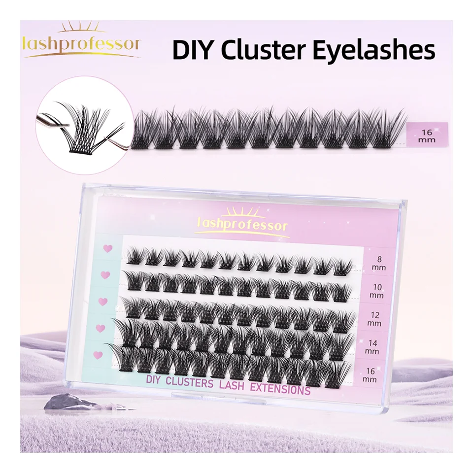 

DIY Clusters Eyelash Extension Dovetail Segmented Lashes False Bundles Eyelashes DIY Individual Clusters Faux Mink DIY Eyelashes