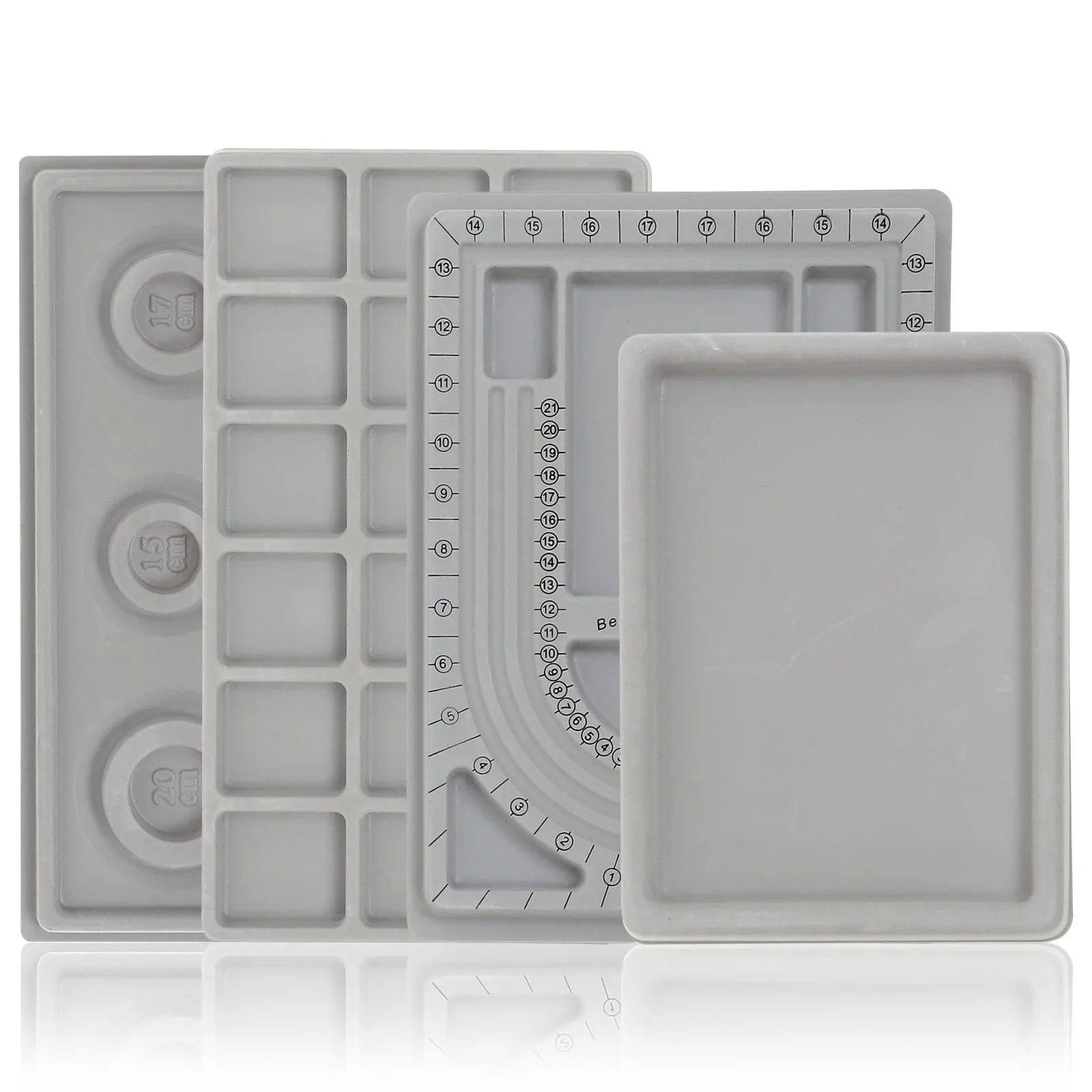

4 Pcs Bead Board Boards for Jewelry Making Storage Bead Boards For Jewelry Making Tray Measuring Bracelet Plastic Lightweight