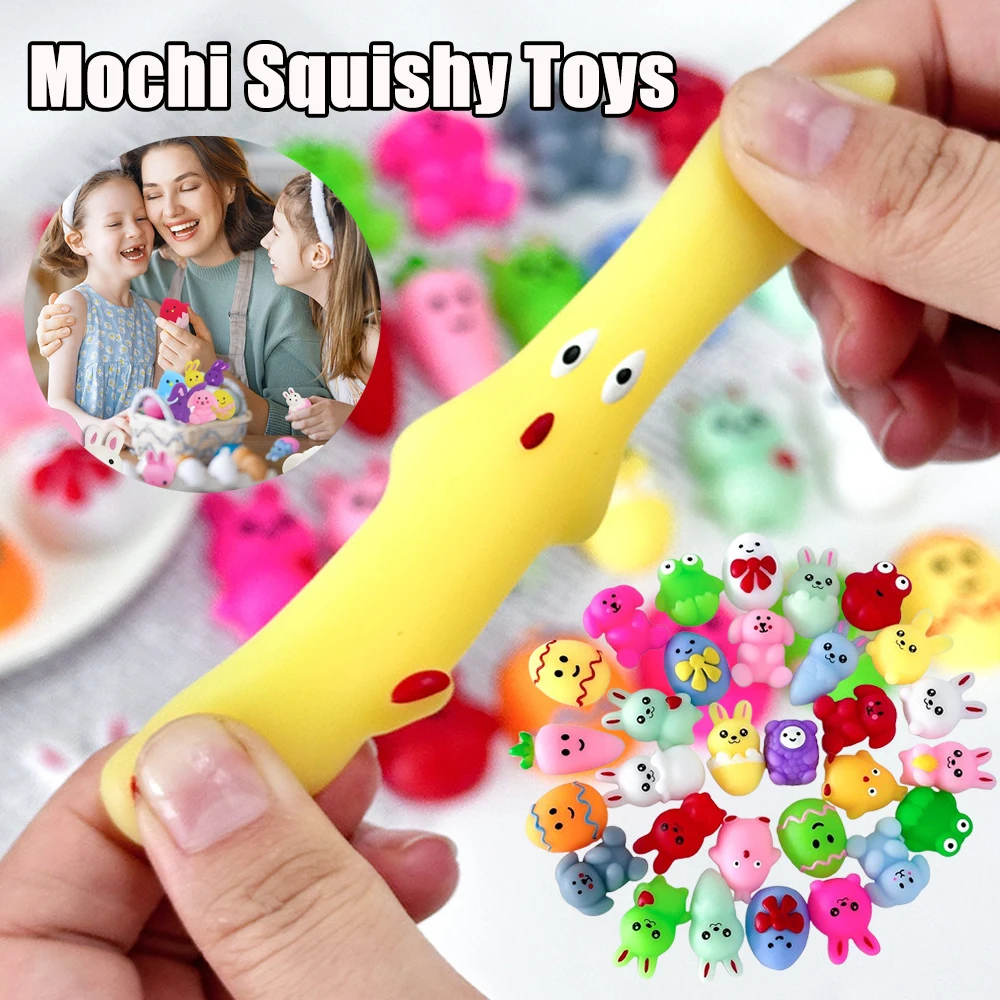 

Пасхальные игрушки-сквиши: разноцветные зайчики и цыплята, антистрессовые сенсорные яйца для детей, милые сувениры для вечеринок, подарки