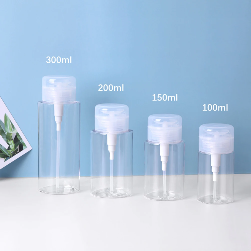 

3 Pcs Pressure-take Bottle Travel Dispense Lotion Container Pump Dispenser Automatic Bottles Empty Subpackaging