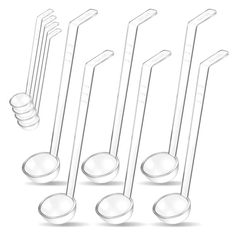 Cucharón pequeño de plástico transparente para servir aderezos, cuenco perforador para Salsa, adornos para Salsa, 1,2 Oz, 10 piezas