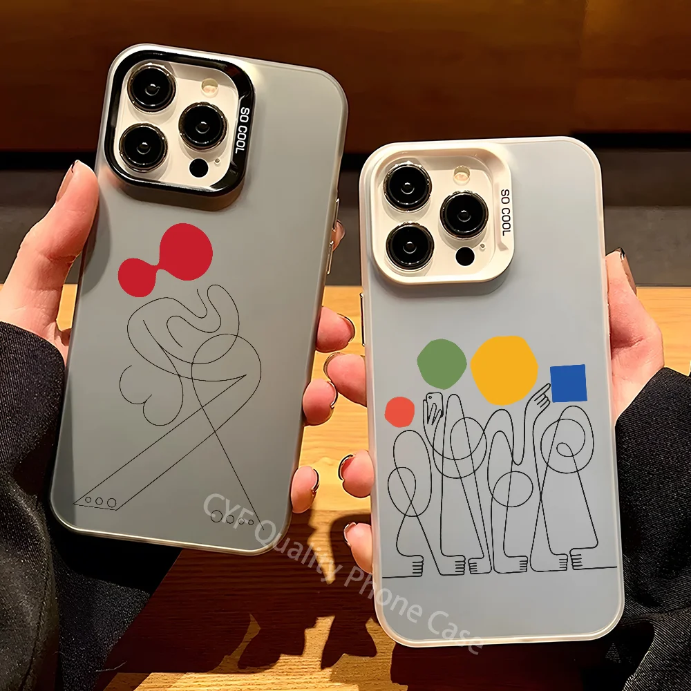 

Calugi Simple drawing J-jonathan C-calugis Phone Case For Apple 11 12 13 14 15 16Pro Max Plus Protect Plating Phone Cover