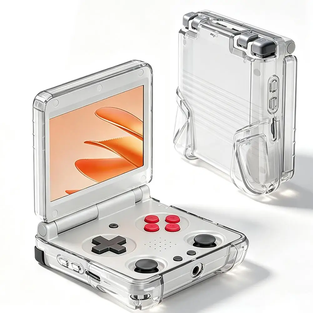 Weiche, durchsichtige TPU-Hülle für RG34XX SP, Schutzhülle, ergonomischer Griff, kratzfest, sturzsicher, leicht, für Handheld-Konsole