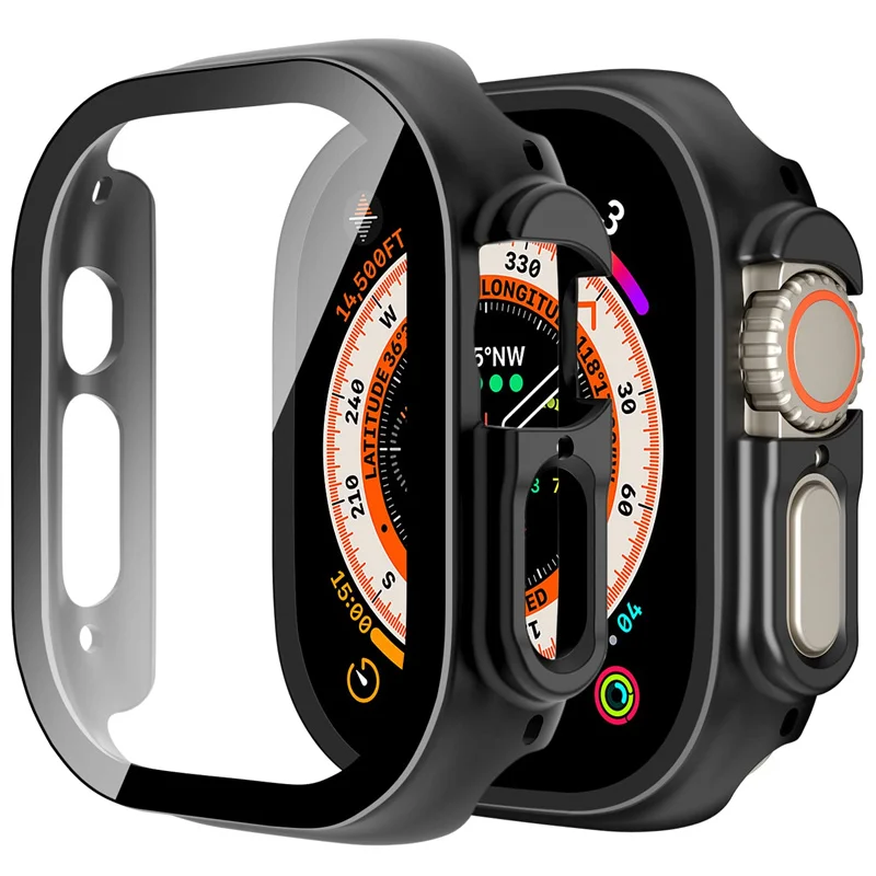 Cover For Apple Watch Ultra Case 49mm Accessories PC Shockproof Bumper+Tempered Glass Screen Protector iwatch Series Ultra 2