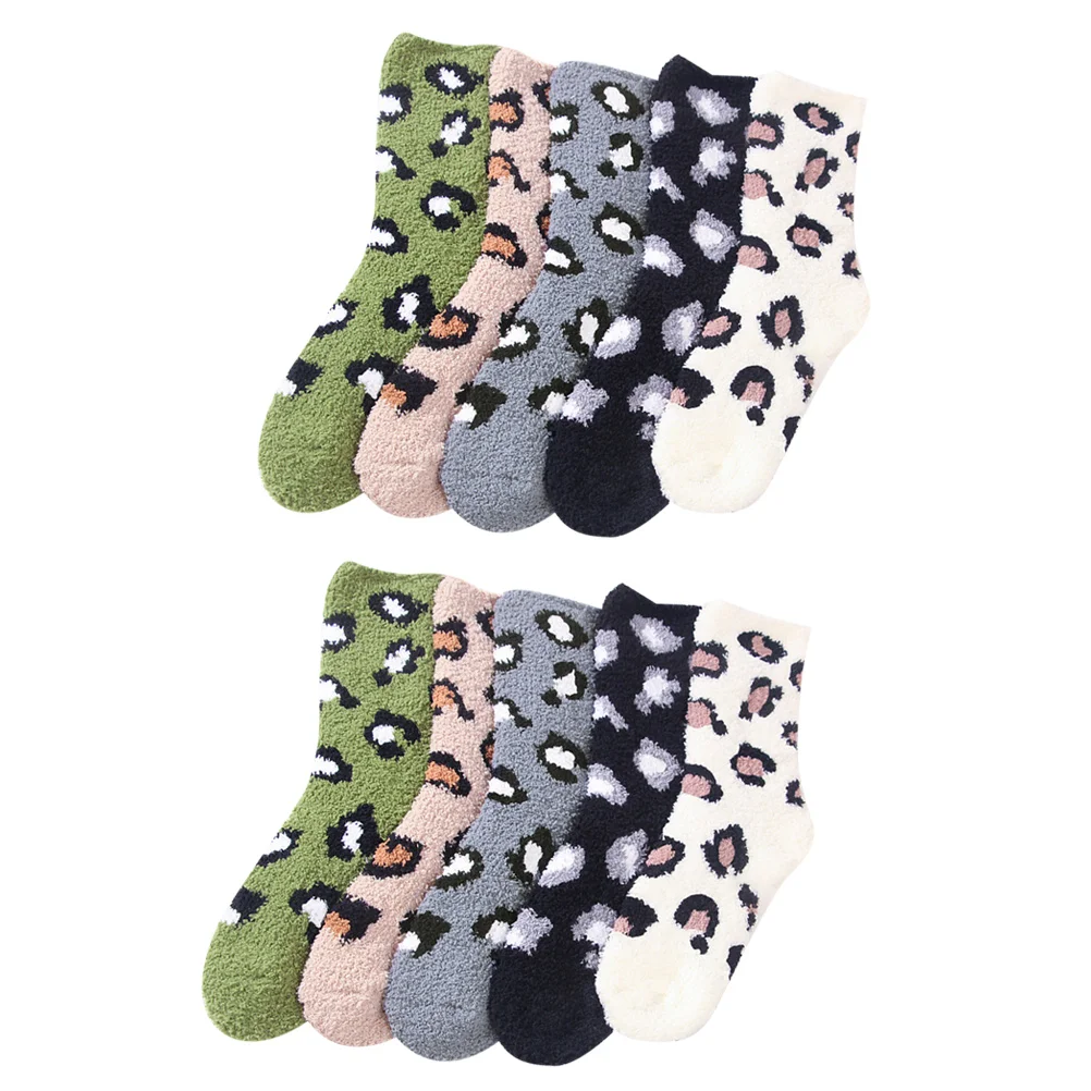 

Coral Fleece Durable Coral Fleece Stockings Winter Non Slip Sock Sleep Sleep Socks Socks Adults Youth