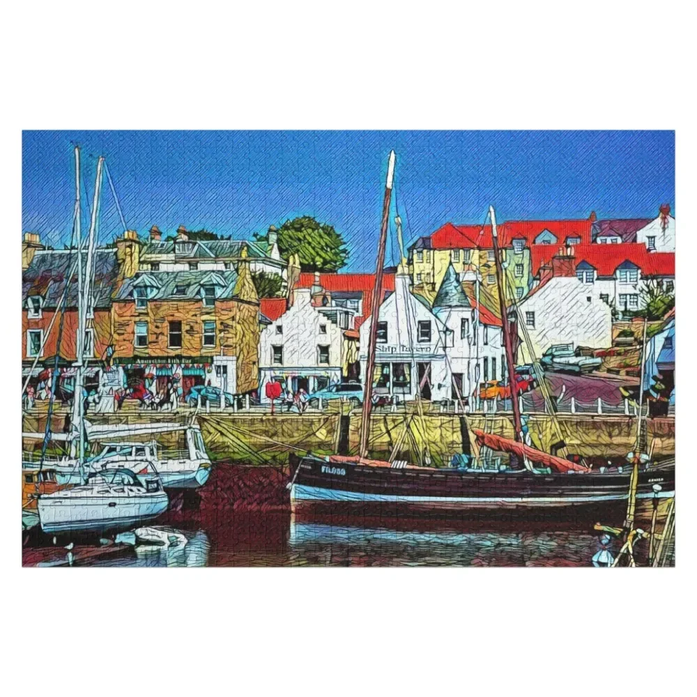 Anstruther Harbour Jigsaw Puzzle Regali personalizzati Puzzle in legno per adulti personalizzati con puzzle fotografico