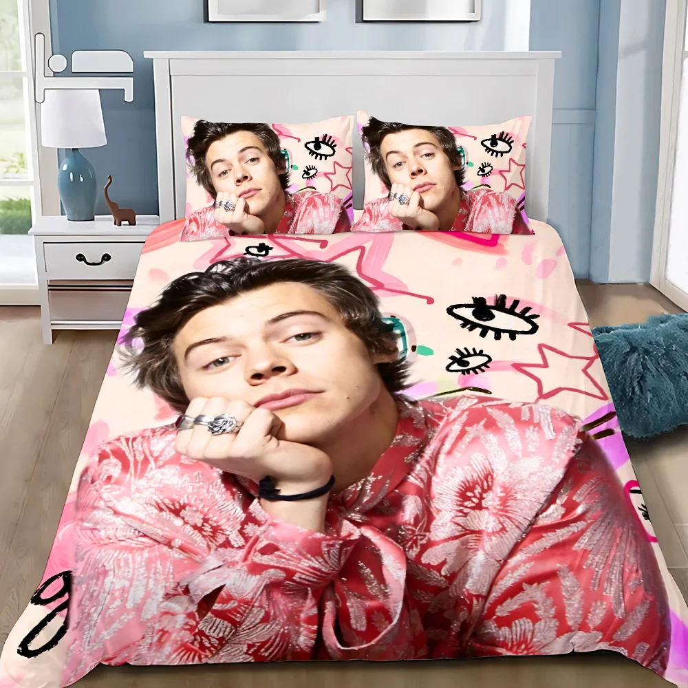 Singer Duvet Pillowcase Bedding Set Adult Boy H-Harry S-Styles Girl Bedroom Decoration Children Gift Single Double Large Size