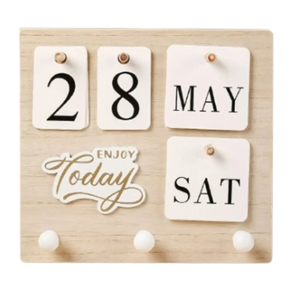 

Creative Perpetual Calendar Ornaments Wall-mounted Month Date Display Eternal Desktop Calendar Reusable Multi-purpose
