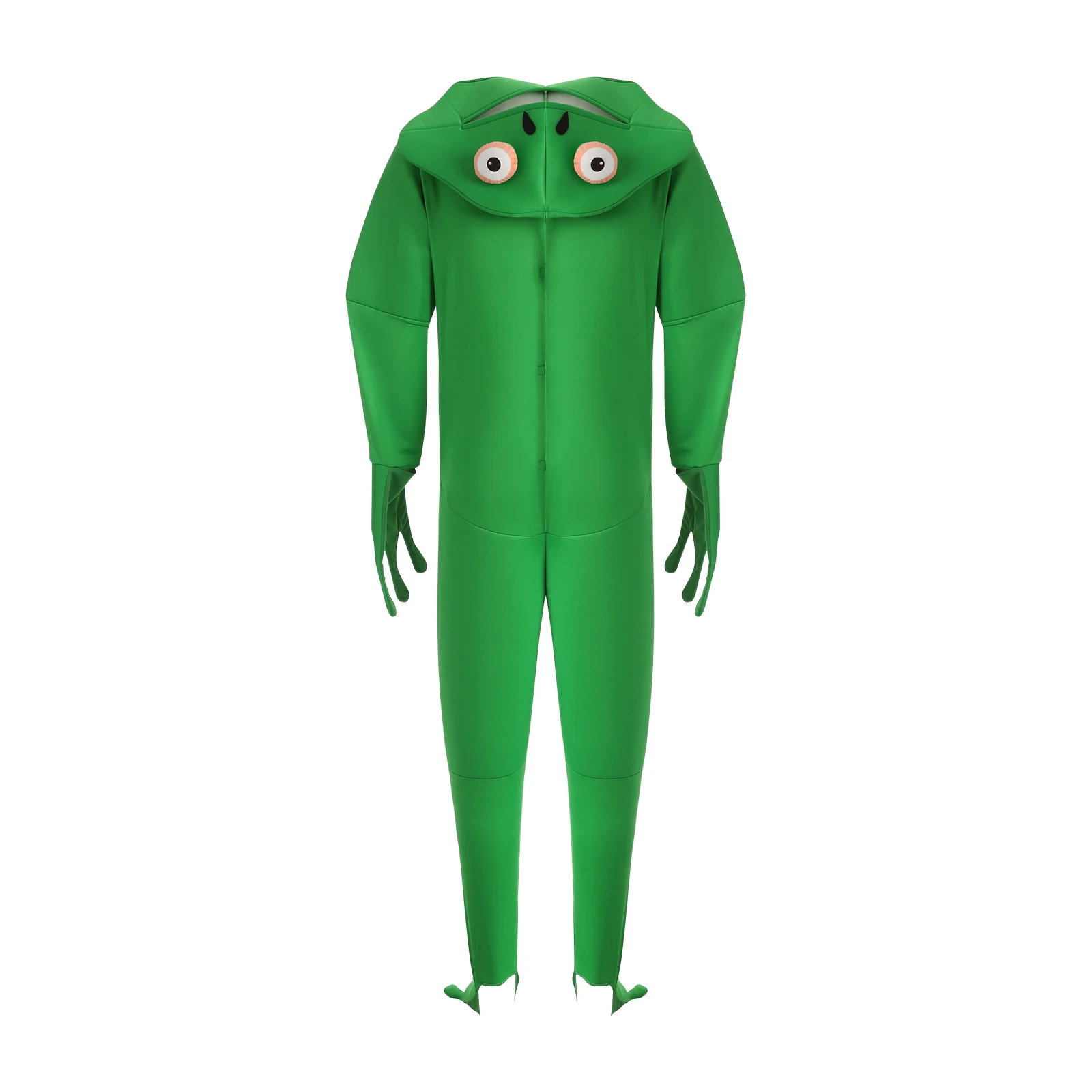 Mens Frog Fancy Dress Adult Animal Halloween Cosplay Costume Party Jumpsuit Outfit