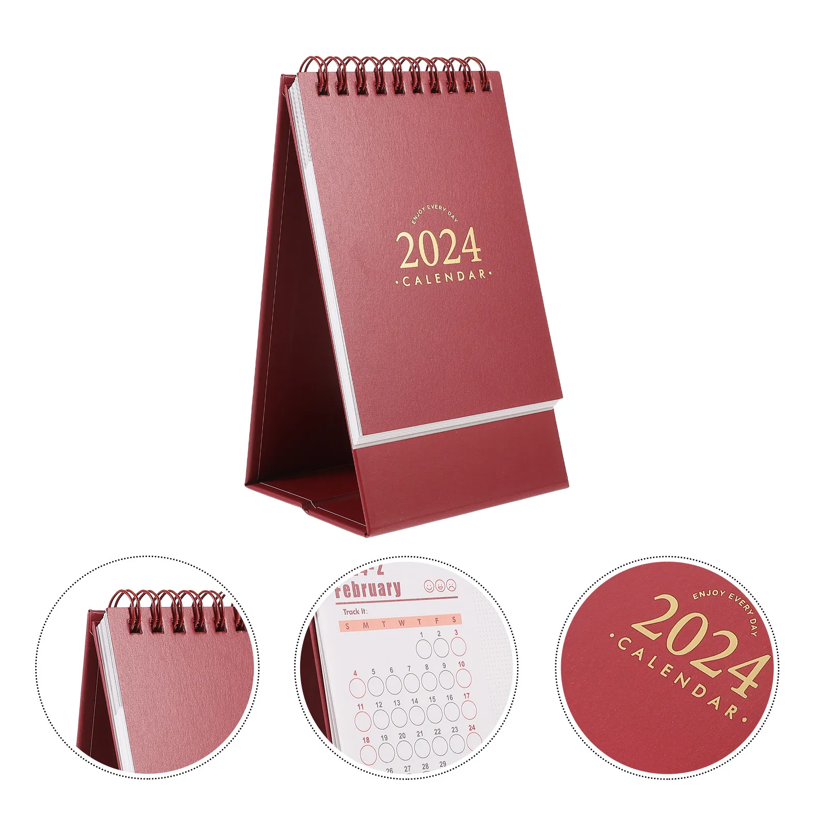 

Desk Calendar 2024 Paper Material Simple Style Desktop Month Calendar Office Standing Household Table Decoration