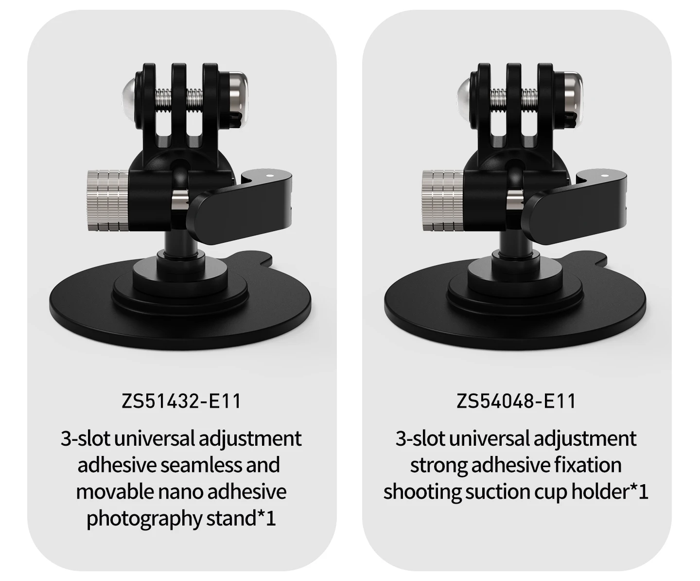 Verstellbare Kugelkopf-Kamerahalterung mit Klebe- und Saugnapfbefestigung für Motorrad und Auto, geeignet für Insta360 GO Ultra X5 X6 Ace Pro2 mit Magnetfuß – Detail 34
