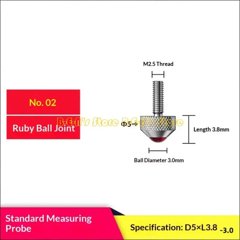 Y1AD Universal 2.5MM Threaded Face Probe Ball Point Measuring Head for Comprehensive Measurement Solution