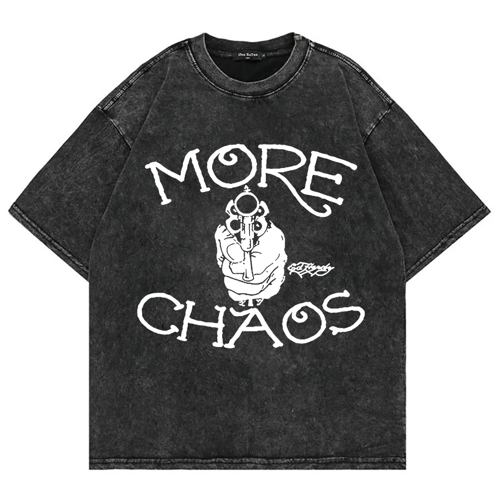 كين كارسون المزيد من الفوضى تي شيرت ميرش تأثيري النساء الرجال موضة عادية Crewneck قصيرة الأكمام الشارع الشهير تي شيرت هدية