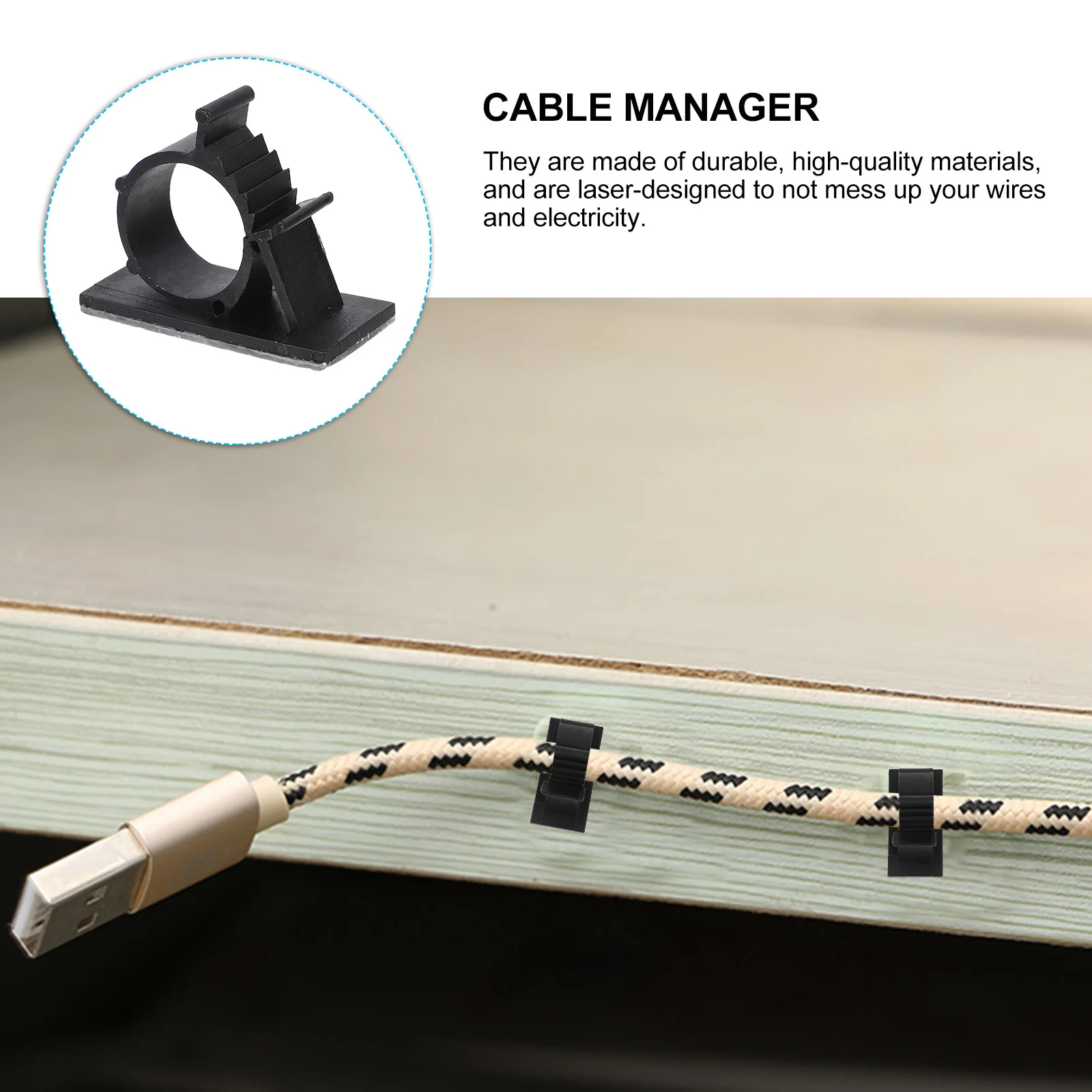 

50pcs Pipe Clamp Plastic Self-Adhesive Cable Clips For Water Hoses Wire Tube Fixing Clamp Kit Hardware Tool