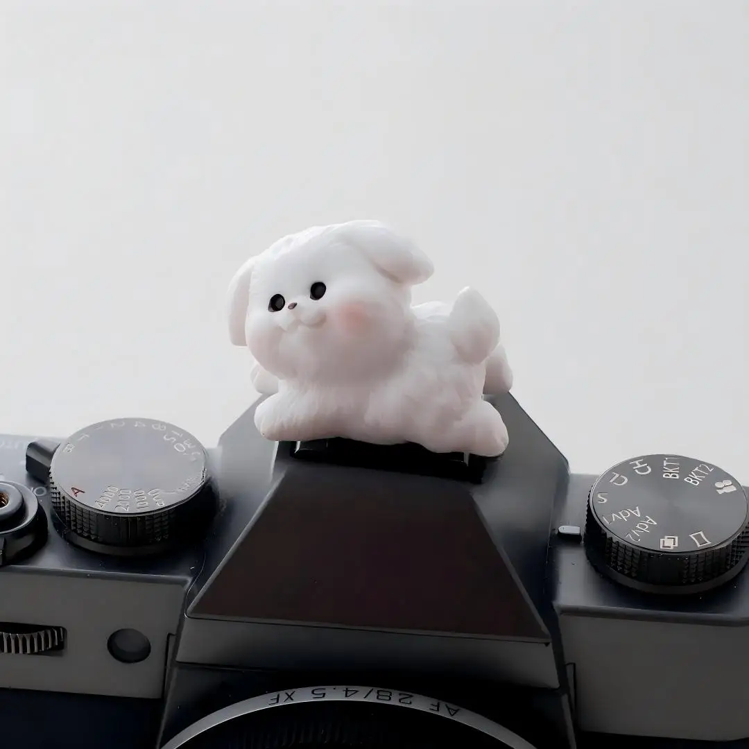 Cute Happy Dog kept for payment Series Hot Shoe Cover for Leica Q2 Fuji X100V X-T5 Sony ZV-1 Canon EOS R5 Nikon Z5 Camera Access view 5