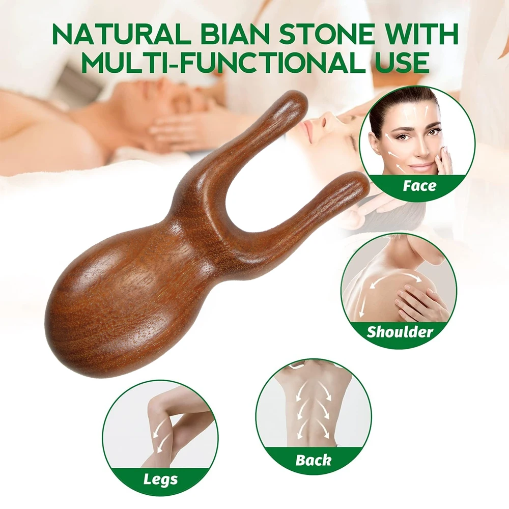 1 Stuks Sandelhout Neus Massager Bevorderen Bloedcirculatie Trigger Point Therapie Gua Sha Board Nose Lifting Tool Massager Lichaam