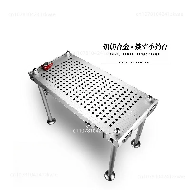 Aluminum Hollow Platform Mini Lightweight Portable Seat Stage With Adjustable Legs For River Bank