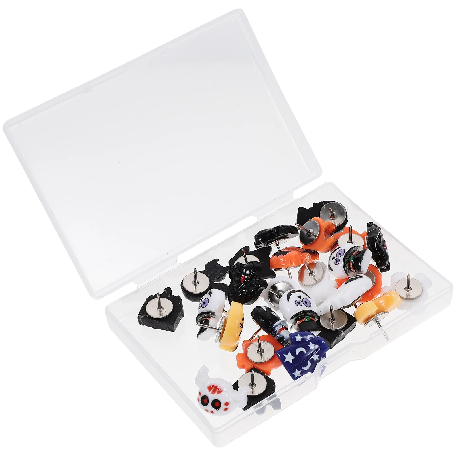 

Resin Thumbtacks Decorative Pushpins for Photo Wall Soft Board Halloween Supplies Reusable Pins Office Home Decor