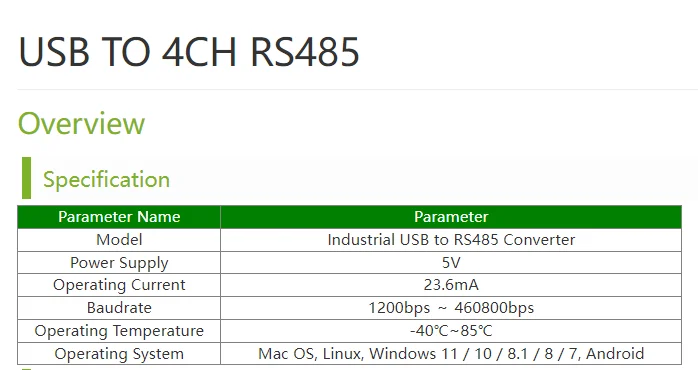 USB zu 4ch RS485 Konverter modul industrielle universelle serielle Kommunikation – Detail 1