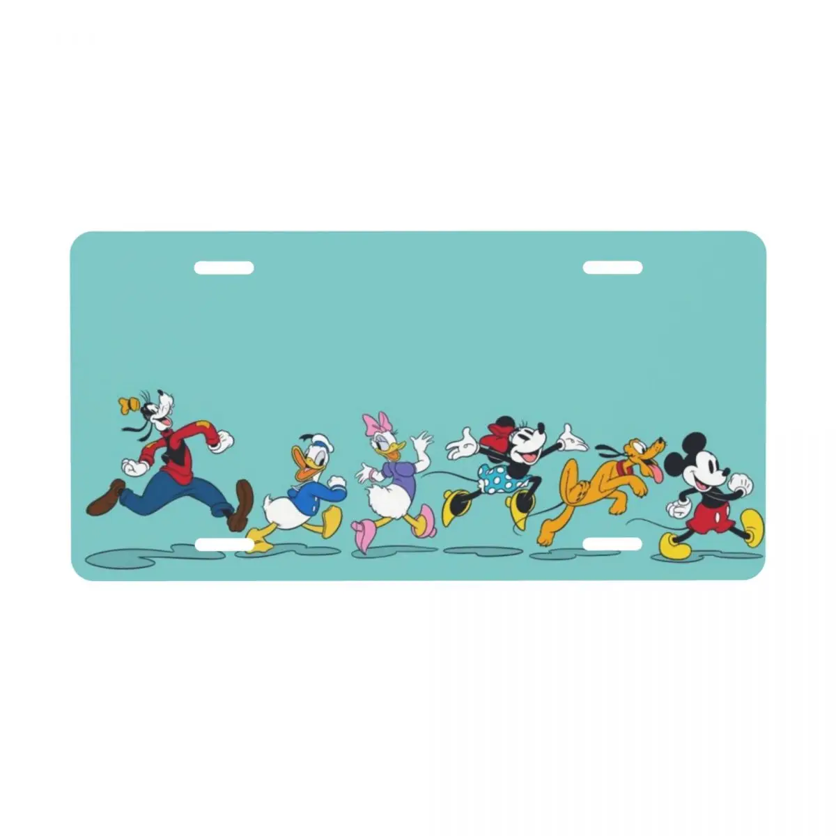 

Custom Cartoon Mickey Mouse License Plate Cover Aluminum Metal Novelty Decorative Car Front License Plate Vanity Tag 6 X 12 Inch