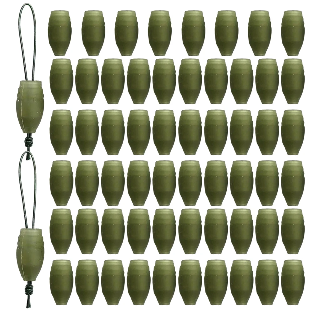 60pcs Feeder Fishing Bait Holder Tackle Rigs Elastic Stop Bead Dacron Connectors view 6