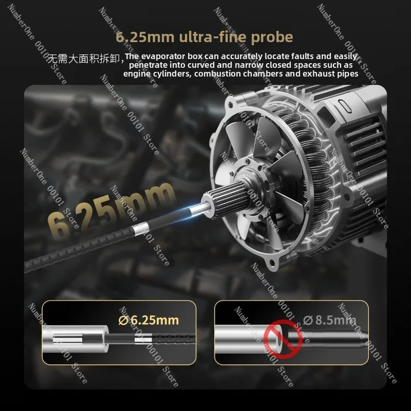 SVB208 210° Rotate Endoscope Waterproof Oilproof Phone Borescope Engine Carbon Inspection Auto Repair