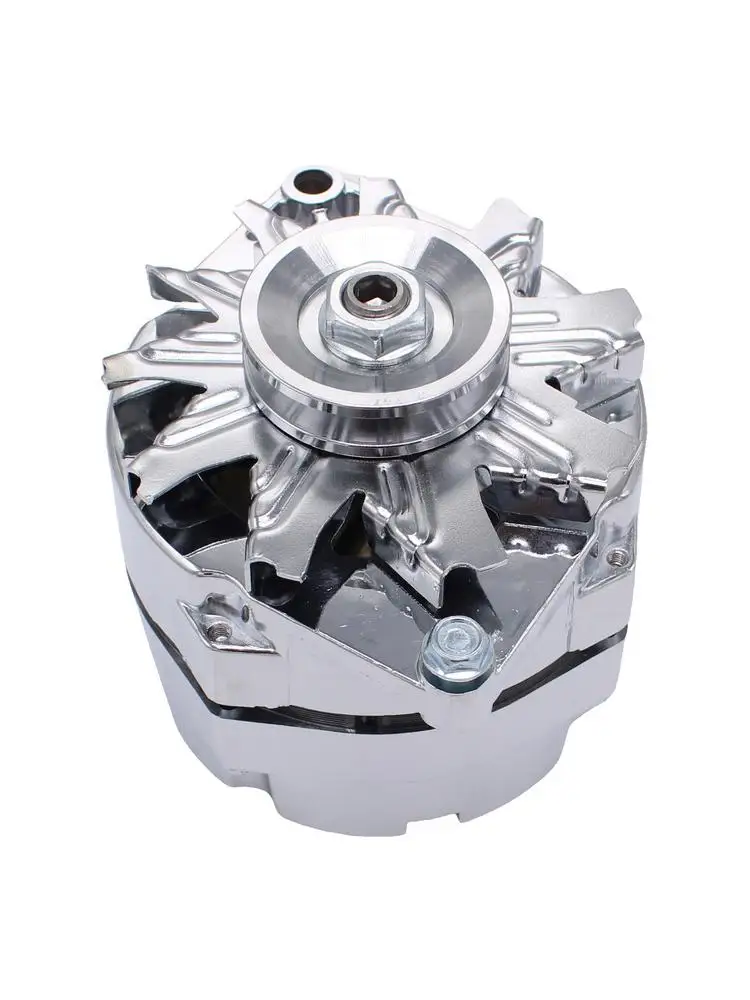 110 Ampere Chrom-Lichtmaschine für GM 305 350 BBC SBC Bobcat Buick Case 240-204-3DC 1-2400-11DR-2 7127-SE105C ADR0335-C 21-7127-SE105C