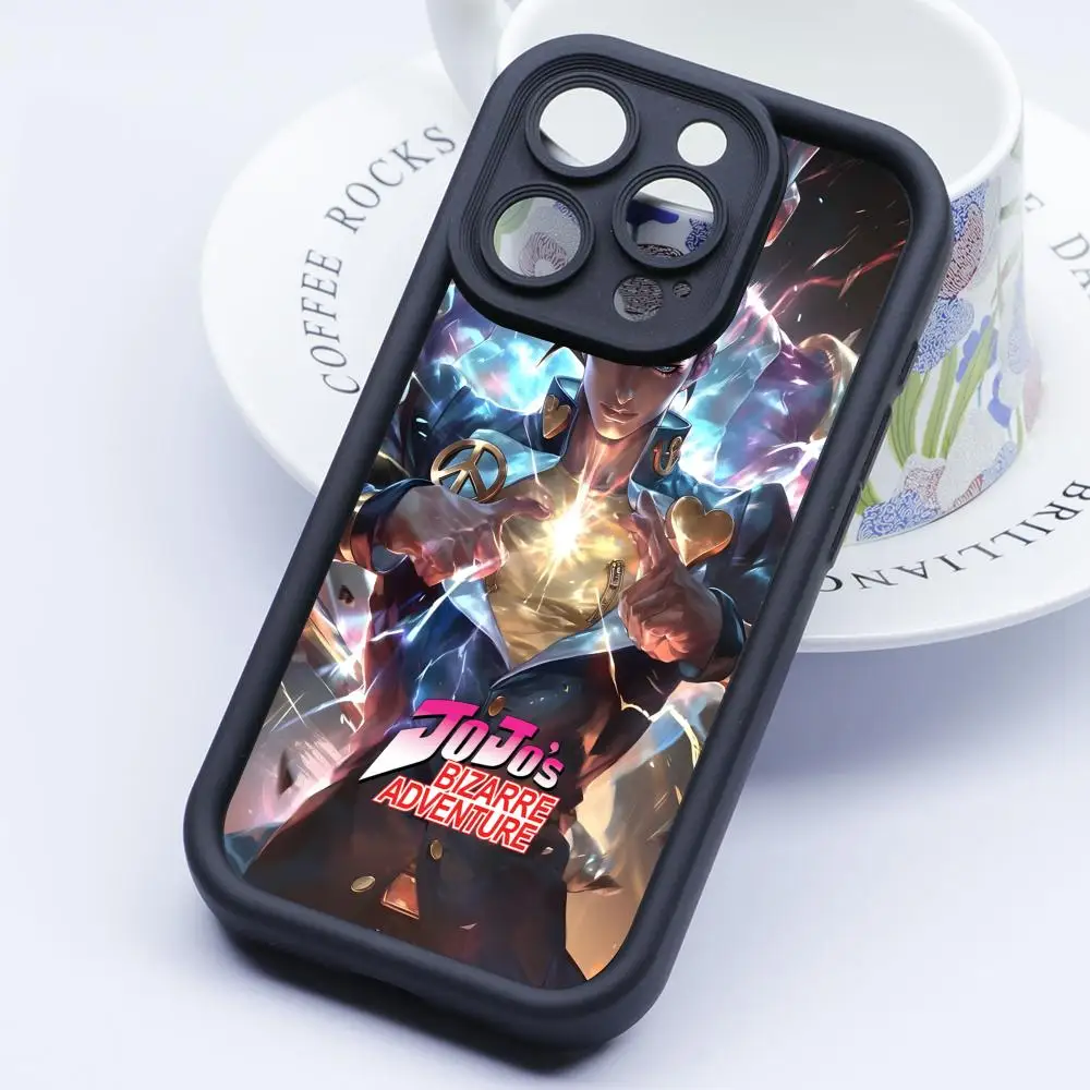

Чехол для телефона с аниме JOJO и Джосуке для iPhone 17 16 15 14 13 12 11 Air Pro Max Plus, утолщенный, из ТПУ, красочный, красивый чехол