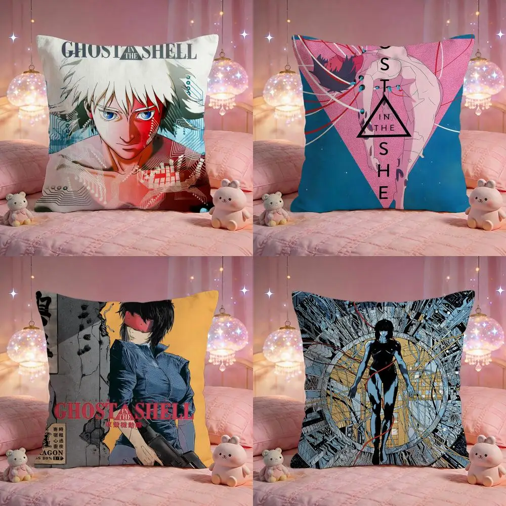 g-Ghost in the Shell Cushion Cover Premium Comfort Reversible Pillow Cove -Two in One Design for Any Room & Car Interior