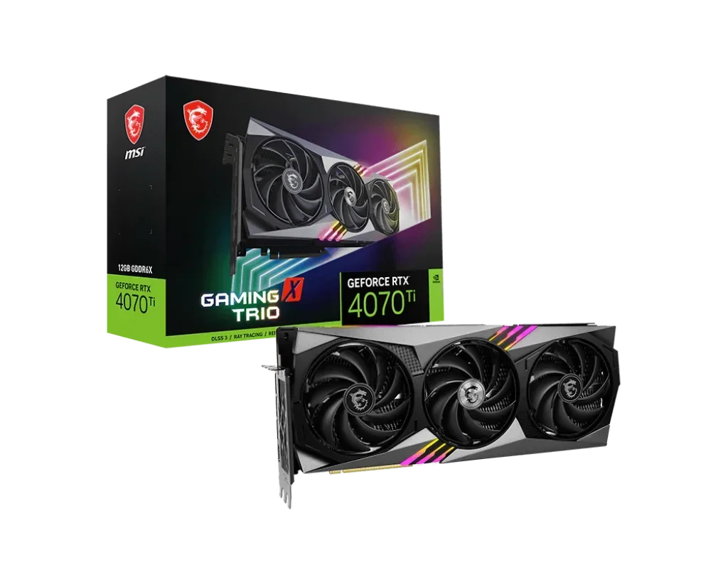 

Новая видеокарта GeForce RTX 4070 Ti GAMING X TRIO 12 GGaming RTX 4070 ti GPU