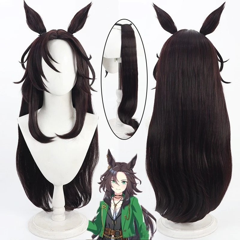 

В наличии: Парик для косплея Uma Musume Speed Symboli, аниме-парик Pretty Derby, синтетический парик с хвостом, термостойкое волокно + шапочка для парика